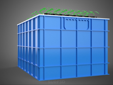 ZBIORNIK NA WODĘ POJEMNIK DO PRZECHOWYWANIA AEROPONICZNA FARMA ROŚLIN Model 3D