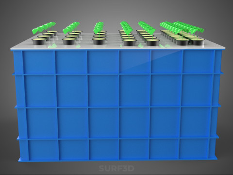ZBIORNIK NA WODĘ POJEMNIK DO PRZECHOWYWANIA AEROPONICZNA FARMA ROŚLIN Model 3D