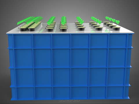 ZBIORNIK NA WODĘ POJEMNIK DO PRZECHOWYWANIA AEROPONICZNA FARMA ROŚLIN Model 3D