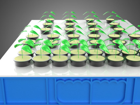 ZBIORNIK NA WODĘ POJEMNIK DO PRZECHOWYWANIA AEROPONICZNA FARMA ROŚLIN Model 3D