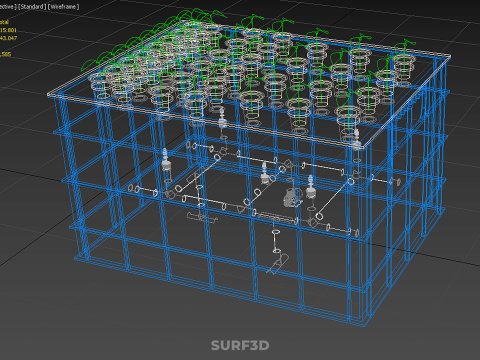 ZBIORNIK NA WODĘ POJEMNIK DO PRZECHOWYWANIA AEROPONICZNA FARMA ROŚLIN Model 3D