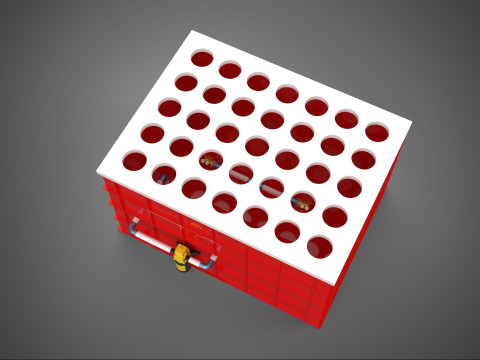 SULAMA BORUSU PÜSKÜRTME DÜZENİ AEROPONİK TESİSİ DELİK İŞİ 3D Model