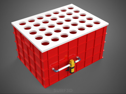 BEWÄSSERUNGSROHR SPRÜHEN LAYOUT AEROPONIC PFLANZENLOCHKULTIVIERUNG 3D Modell