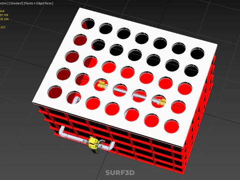 IRRIGATION PIPE SPRAYING LAYOUT AEROPONIC PLANT HOLE CULTIVATION 3D Model