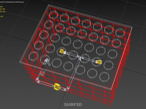 BEWÄSSERUNGSROHR SPRÜHEN LAYOUT AEROPONIC PFLANZENLOCHKULTIVIERUNG 3D Modell