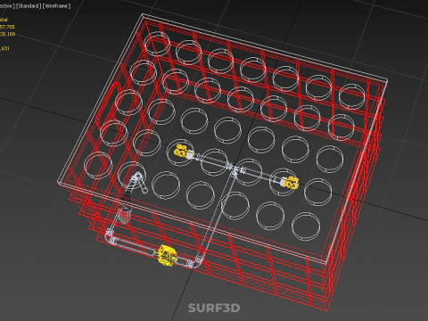 IRRIGATION PIPE SPRAYING LAYOUT AEROPONIC PLANT HOLE CULTIVATION 3D Model