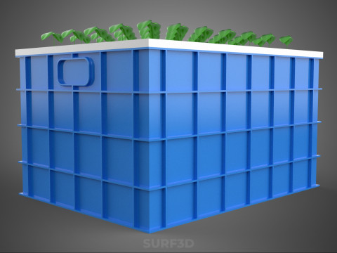 에어로포닉 스프레이 식물 작물 탱크 그물 화분 물 펌프 재배 트레이 3D 모델