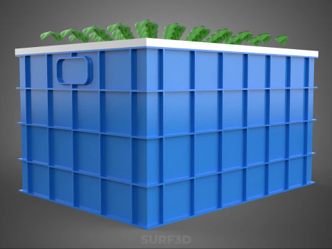 AEROPONIC SPRAY PLANT CROP TANK NET POTS WATER PUMP GROWING TRAY 3D Model