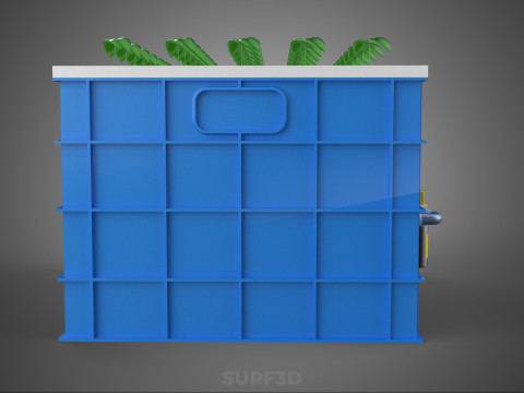 에어로포닉 스프레이 식물 작물 탱크 그물 화분 물 펌프 재배 트레이 3D 모델