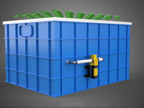 AEROPONIC SPRAY PLANT CROP TANK NET POTS WATER PUMP GROWING TRAY 3D Model