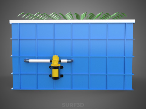 에어로포닉 스프레이 식물 작물 탱크 그물 화분 물 펌프 재배 트레이 3D 모델