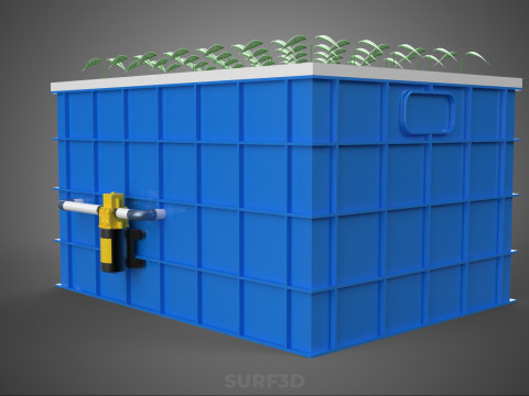 에어로포닉 스프레이 식물 작물 탱크 그물 화분 물 펌프 재배 트레이 3D 모델