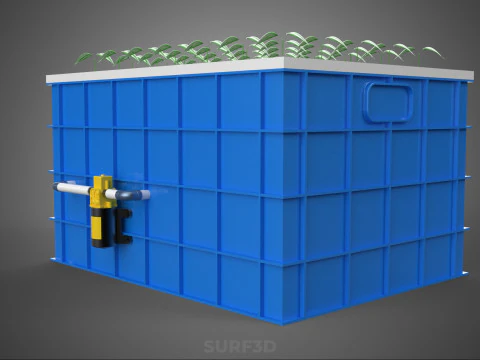 AEROPONIC SPRAY PLANT CROP TANK NET POTS WATER PUMP GROWING TRAY 3D Model