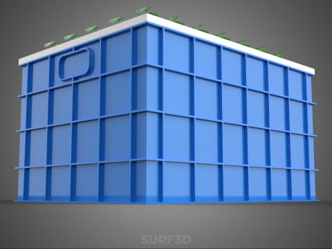 에어로포닉 스프레이 식물 작물 탱크 그물 화분 물 펌프 재배 트레이 3D 모델