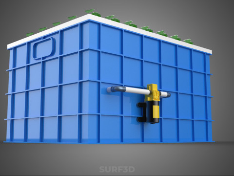 에어로포닉 스프레이 식물 작물 탱크 그물 화분 물 펌프 재배 트레이 3D 모델