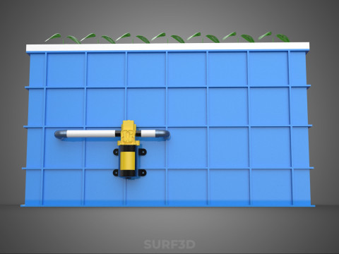 에어로포닉 스프레이 식물 작물 탱크 그물 화분 물 펌프 재배 트레이 3D 모델