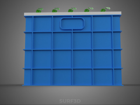 에어로포닉 스프레이 식물 작물 탱크 그물 화분 물 펌프 재배 트레이 3D 모델