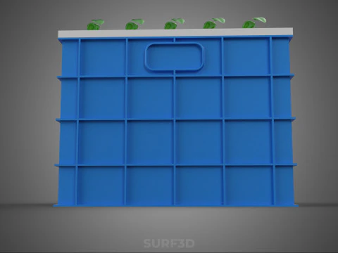 AEROPONIC SPRAY PLANT CROP TANK NET POTS WATER PUMP GROWING TRAY 3D Model