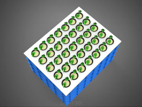 AEROPONIC SPRAY PLANT CROP TANK NET POTS WATER PUMP GROWING TRAY 3D Model