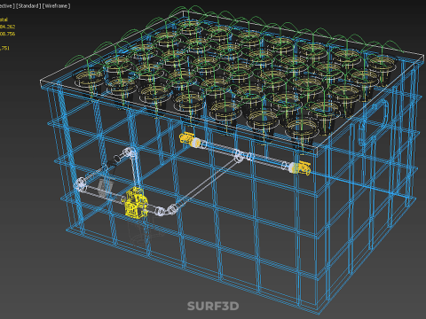에어로포닉 스프레이 식물 작물 탱크 그물 화분 물 펌프 재배 트레이 3D 모델