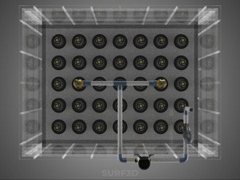 BANDEJA DE CULTIVO DE BOMBA DE AGUA DE COPA DE RED DE CULTIVO DE PLANTAS AEROPÓNICAS TRANSPARENTES Modelo 3D