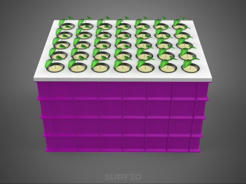 हाइड्रोपोनिक्स एरोपोनिक्स डीडब्ल्यूसी का बढ़ता क्लोन स्टेशन धुंध पंप चक्र 3D मॉडल