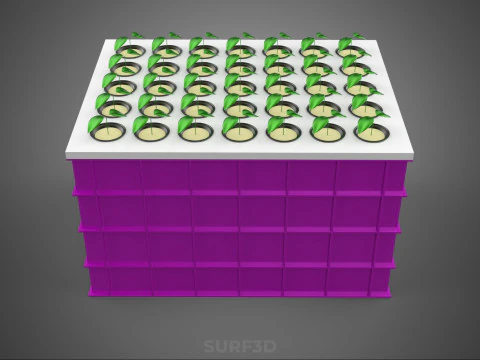 HYDROPONICS AEROPONICS DWC GROWING CLONE STATION MIST PUMP CYCLE 3D Model