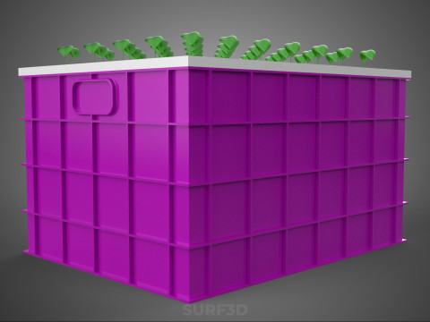 हाइड्रोपोनिक्स एरोपोनिक्स डीडब्ल्यूसी का बढ़ता क्लोन स्टेशन धुंध पंप चक्र 3D मॉडल