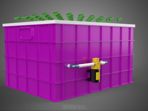 हाइड्रोपोनिक्स एरोपोनिक्स डीडब्ल्यूसी का बढ़ता क्लोन स्टेशन धुंध पंप चक्र 3D मॉडल