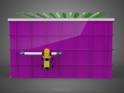 हाइड्रोपोनिक्स एरोपोनिक्स डीडब्ल्यूसी का बढ़ता क्लोन स्टेशन धुंध पंप चक्र 3D मॉडल