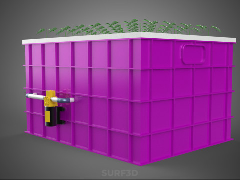 हाइड्रोपोनिक्स एरोपोनिक्स डीडब्ल्यूसी का बढ़ता क्लोन स्टेशन धुंध पंप चक्र 3D मॉडल