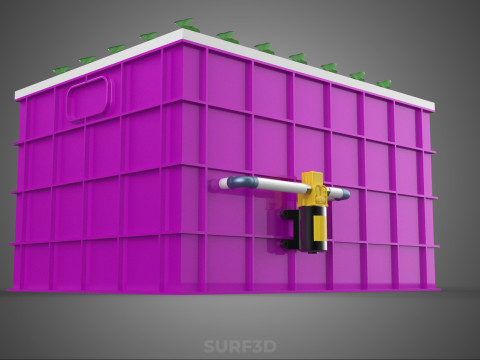 हाइड्रोपोनिक्स एरोपोनिक्स डीडब्ल्यूसी का बढ़ता क्लोन स्टेशन धुंध पंप चक्र 3D मॉडल