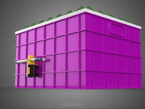 हाइड्रोपोनिक्स एरोपोनिक्स डीडब्ल्यूसी का बढ़ता क्लोन स्टेशन धुंध पंप चक्र 3D मॉडल