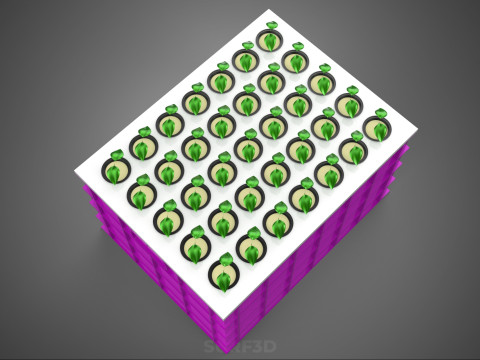 हाइड्रोपोनिक्स एरोपोनिक्स डीडब्ल्यूसी का बढ़ता क्लोन स्टेशन धुंध पंप चक्र 3D मॉडल