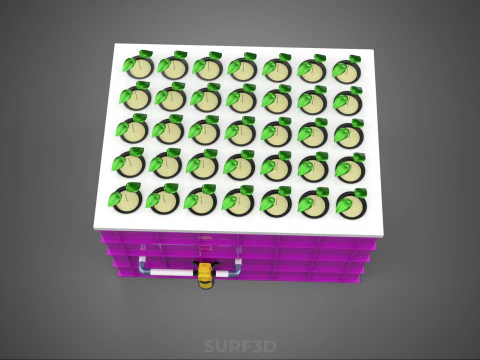 HYDROPONICS AEROPONICS DWC GROWING CLONE STATION MIST PUMP CYCLE 3D Model