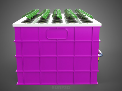 हाइड्रोपोनिक्स एरोपोनिक्स डीडब्ल्यूसी का बढ़ता क्लोन स्टेशन धुंध पंप चक्र 3D मॉडल