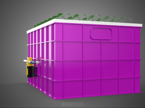 हाइड्रोपोनिक्स एरोपोनिक्स डीडब्ल्यूसी का बढ़ता क्लोन स्टेशन धुंध पंप चक्र 3D मॉडल