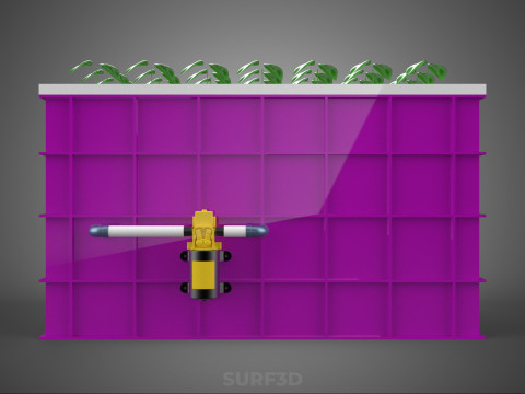 हाइड्रोपोनिक्स एरोपोनिक्स डीडब्ल्यूसी का बढ़ता क्लोन स्टेशन धुंध पंप चक्र 3D मॉडल