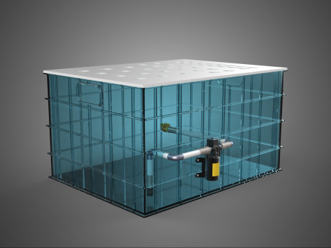 GRID ARRAY PLANTEN HYDROPONIC AEROPONIC STATION MISTPOMP SPUITER 3D Model