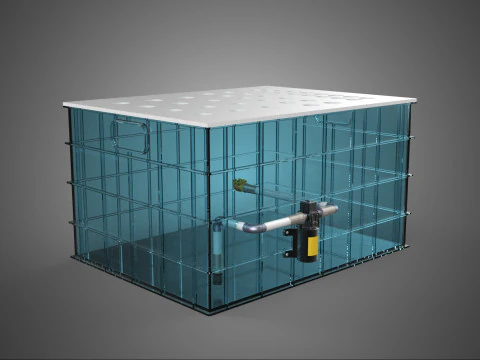 GRID ARRAY PLANTEN HYDROPONIC AEROPONIC STATION MISTPOMP SPUITER 3D Model