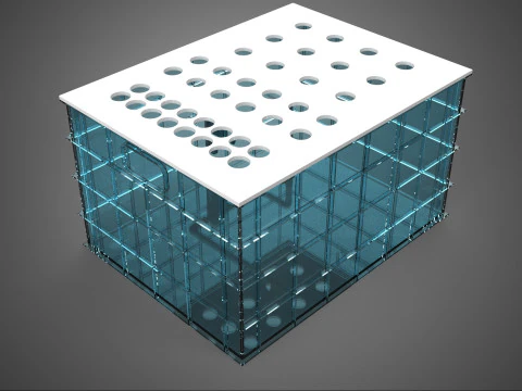 GRID ARRAY PLANTS HYDROPONIC AEROPONIC STATION MIST PUMP SPRAYER 3D Model