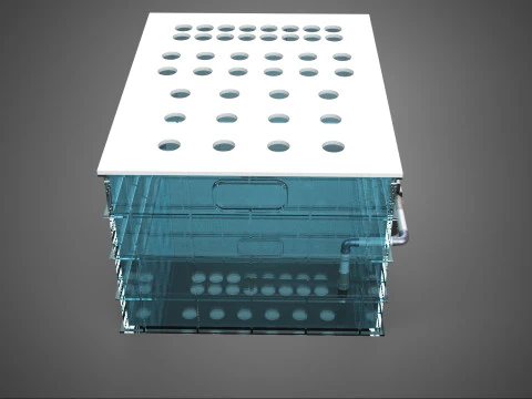 GRID ARRAY PLANTS HYDROPONIC AEROPONIC STATION MIST PUMP SPRAYER 3D Model