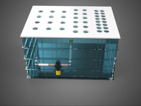 GRID ARRAY PLANTS HYDROPONIC AEROPONIC STATION MIST PUMP SPRAYER 3D Model