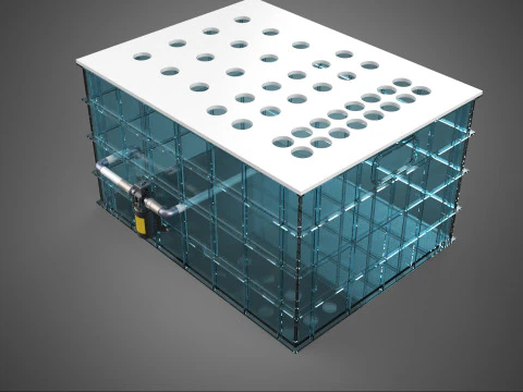 GRID ARRAY PLANTS HYDROPONIC AEROPONIC STATION MIST PUMP SPRAYER 3D Model