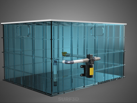 GRID ARRAY TANAMAN HIDROPONIK AEROPONIK STASIUN POMPA KABUT SPRAYER Model 3D