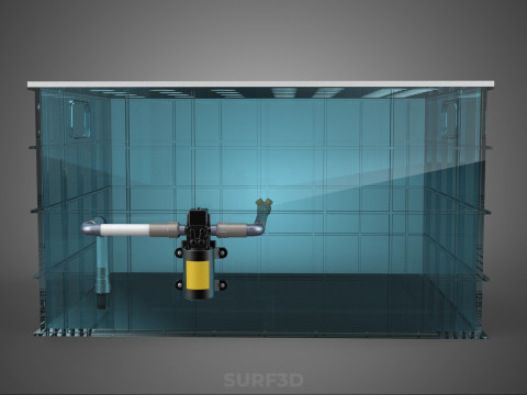 GRID ARRAY TANAMAN HIDROPONIK AEROPONIK STASIUN POMPA KABUT SPRAYER Model 3D