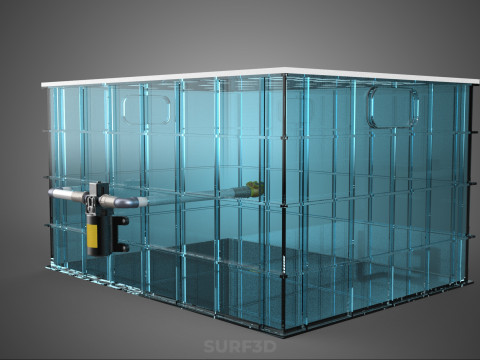 GRID ARRAY TANAMAN HIDROPONIK AEROPONIK STASIUN POMPA KABUT SPRAYER Model 3D