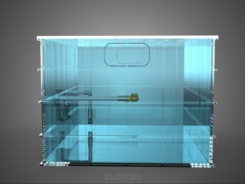 GRID ARRAY TANAMAN HIDROPONIK AEROPONIK STASIUN POMPA KABUT SPRAYER Model 3D
