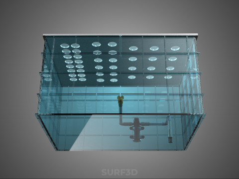 GRID ARRAY TANAMAN HIDROPONIK AEROPONIK STASIUN POMPA KABUT SPRAYER Model 3D