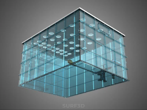 GRID ARRAY PLANTS HYDROPONIC AEROPONIC STATION MIST PUMP SPRAYER 3D Model